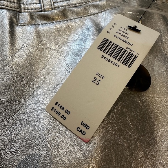 NWT Anthropologie Maeve The Ettie High-Rise Crop Wide-Leg Pants Metallic - Picture 9 of 11